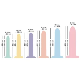 Six in a Row Set dilatátorů pro trénování svalů při vaginismu 6 ks