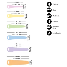 Six in a Row 2.0 Set dilatátorů pro trénování svalů při vaginismu 6 ks