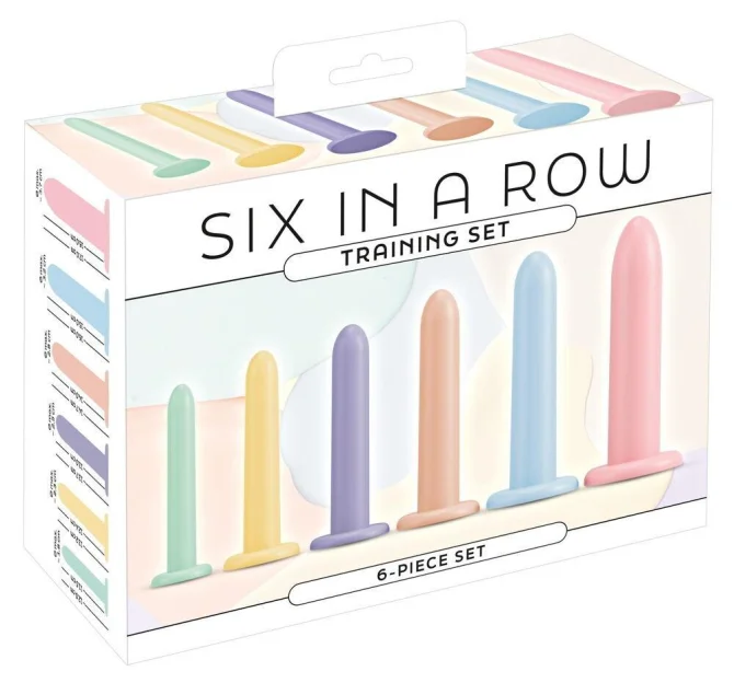 Six in a Row Set dilatátorů pro trénování svalů při vaginismu 6 ks