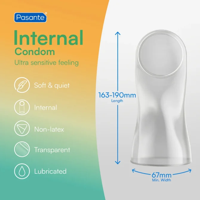 Pasante Internal Dámský kondom bez latexu 3 ks