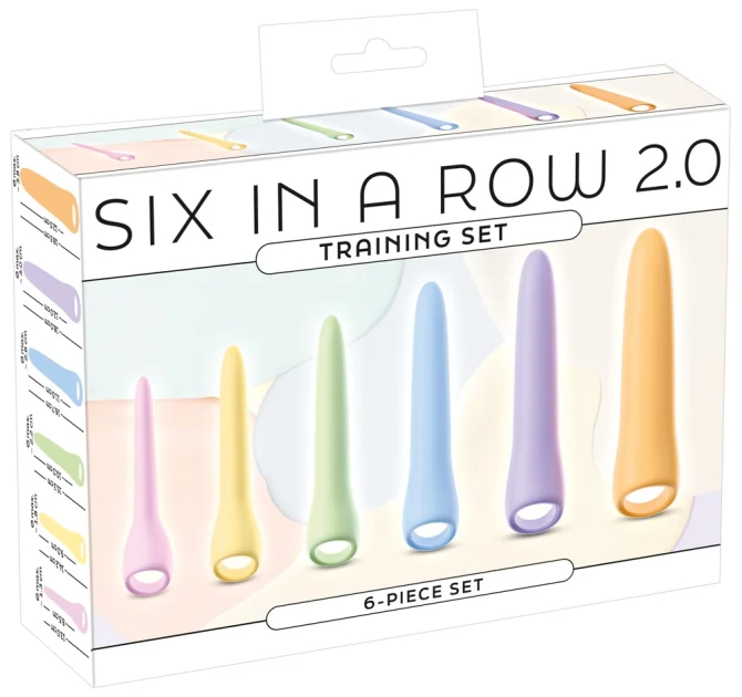Six in a Row 2.0 Set dilatátorů pro trénování svalů při vaginismu 6 ks